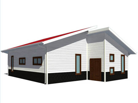 Metro cuadrado de acero ligero del chalet 82 (3 dormitorios y 1 servicio)