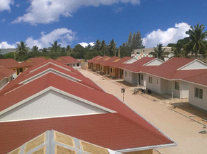 Chalet de acero ligero como hotel de centro turístico en Mozambique (chalets modulares)