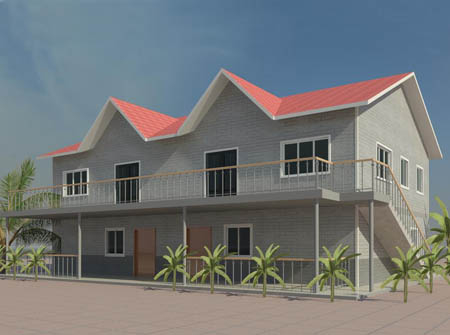 Metro cuadrado de acero ligero del chalet 420 (casa de acero de lujo del chalet)